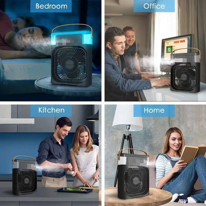 3-in-1 Portable Air Cooler, Humidifier & LED Night Light
