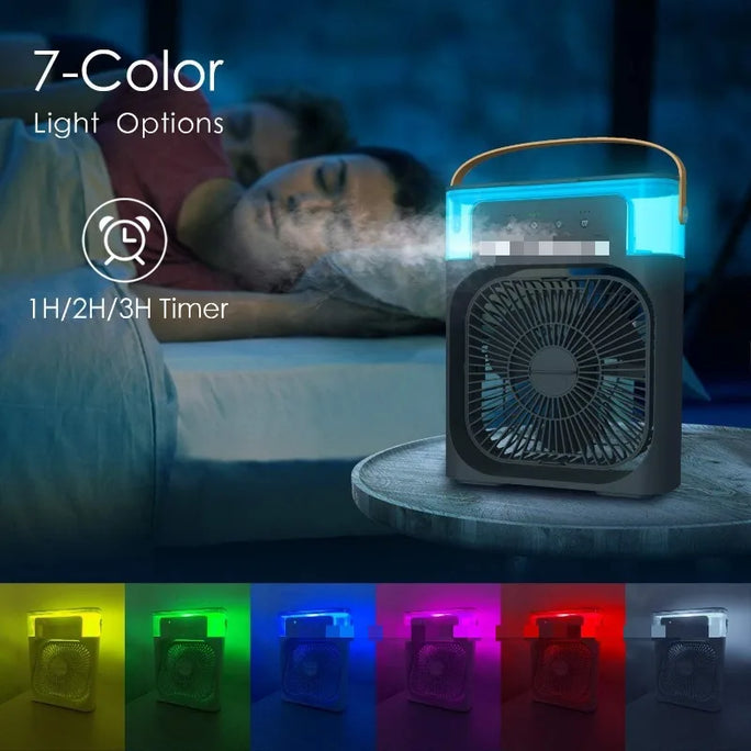 3-in-1 Portable Air Cooler, Humidifier & LED Night Light